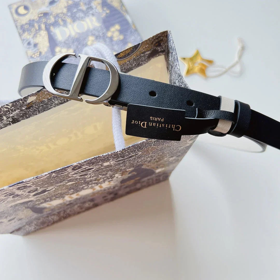 2025 Belt in gold-finish metallic calfskin