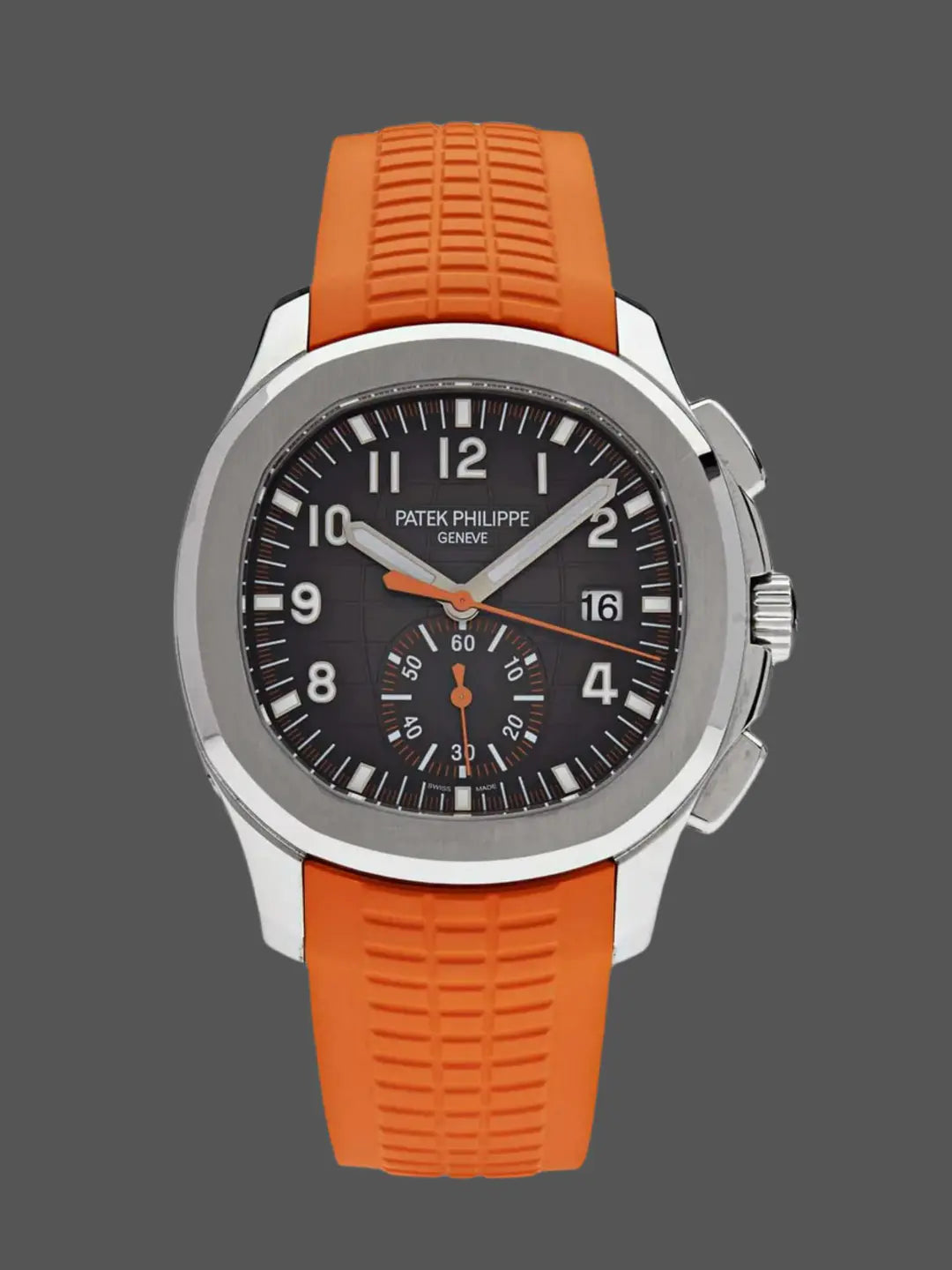 Replica CLASSIC Aquanaut 5968A 001 Chronograph Orange Rubber 42mm