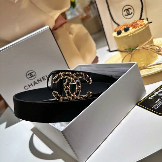 2025 Fashion Double C Letter Ladies Leather Belt