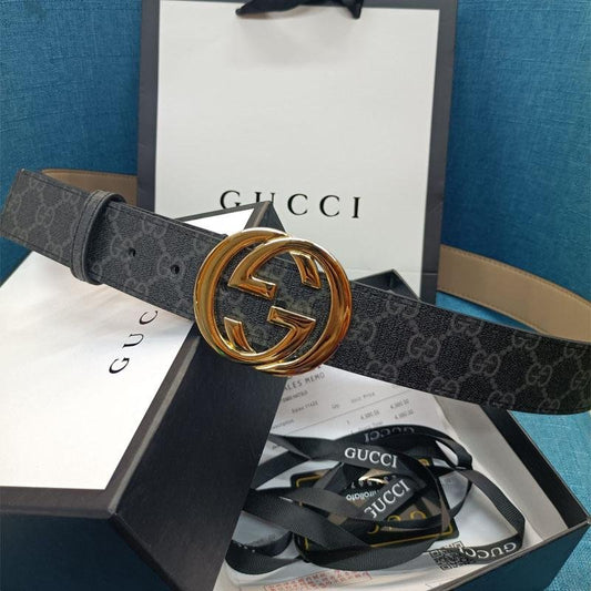 2025 3 Colors  Double G Black Leather Belt