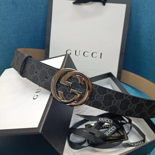 2025 3 Colors  Double G Black Leather Belt