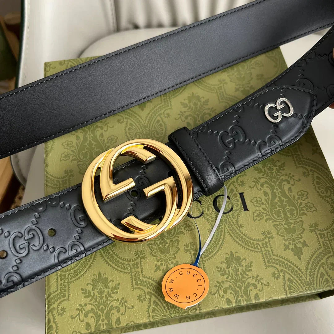 2025 Calfskin embossed belt width 38mm