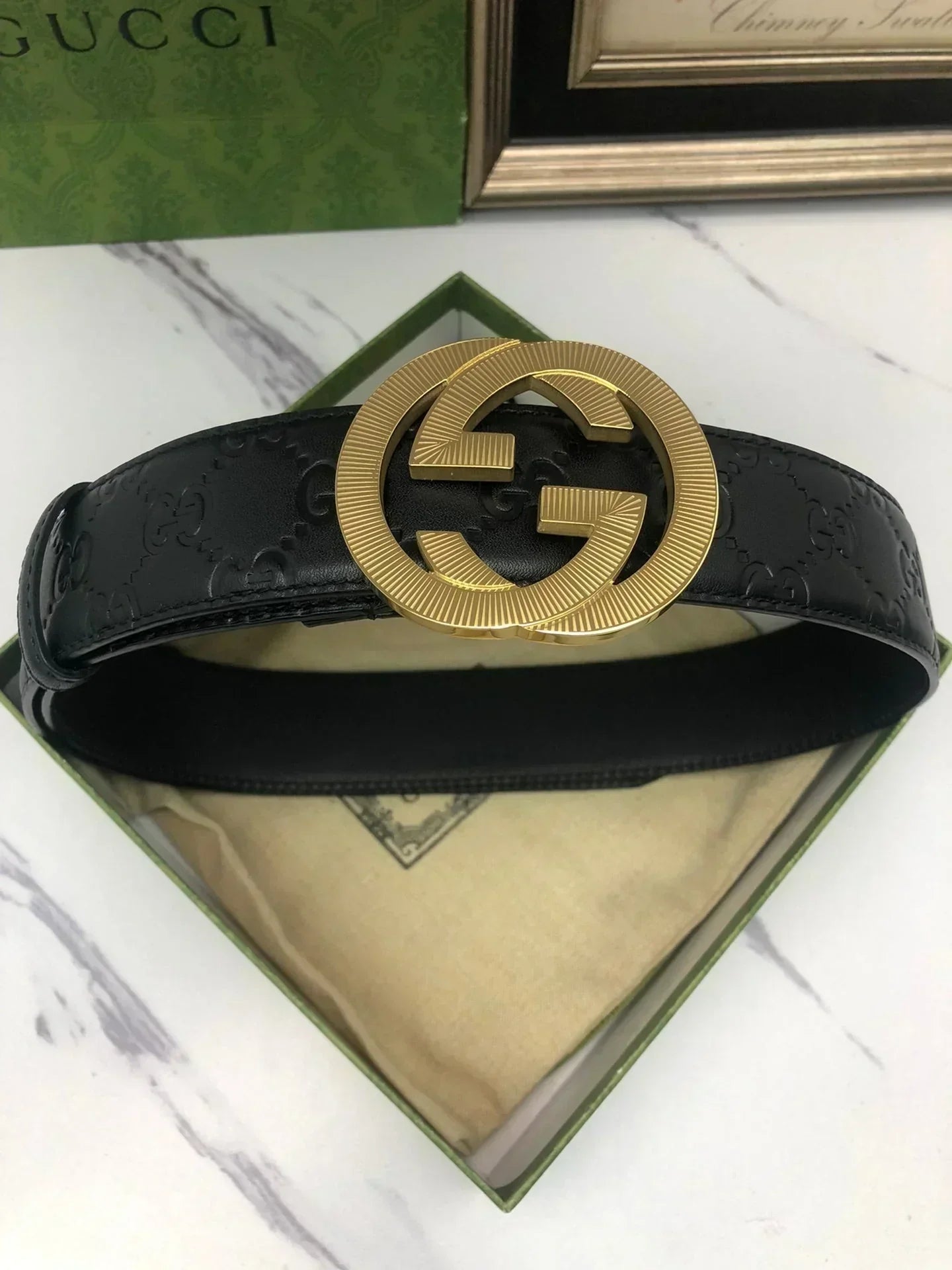 2025 First layer calfskin heat pressed Belt width 3.8cm