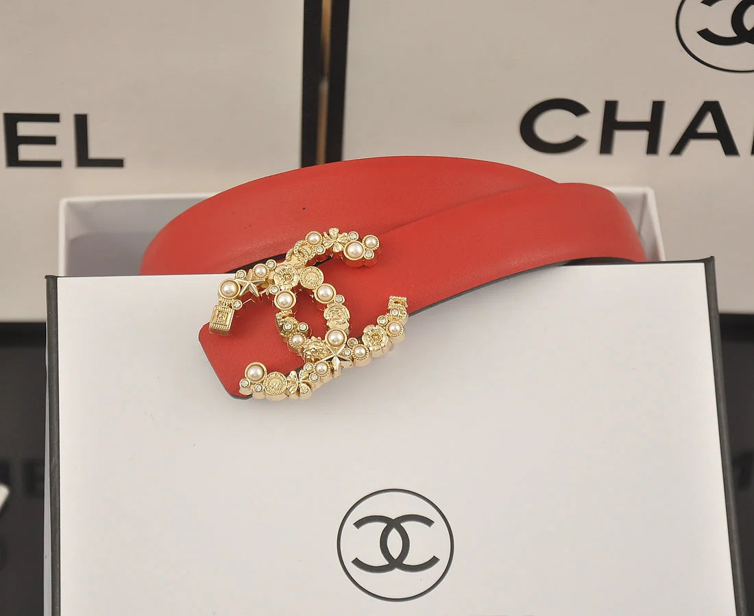 2025 5 color  perfume bottle double C belt