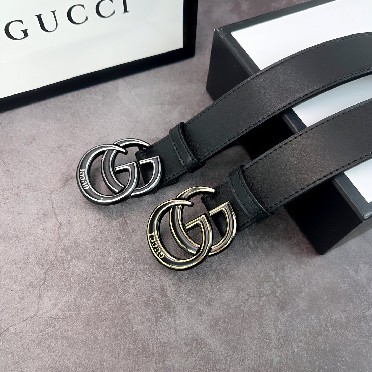 2025 2 Colors  printed letter leather belt