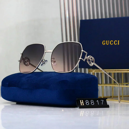 2025 Simple oval metal frame sunglasses