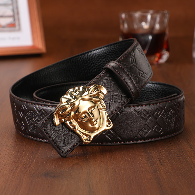 2025 Medusa 3 Colors  printed letter leather belt
