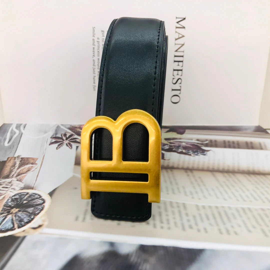 2025 3 Colors Fashion letter leather belt