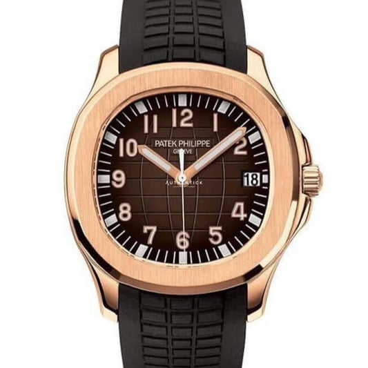 CLASSICAquanaut Rose Gold Black Rubber Brown Dial 5167R-001