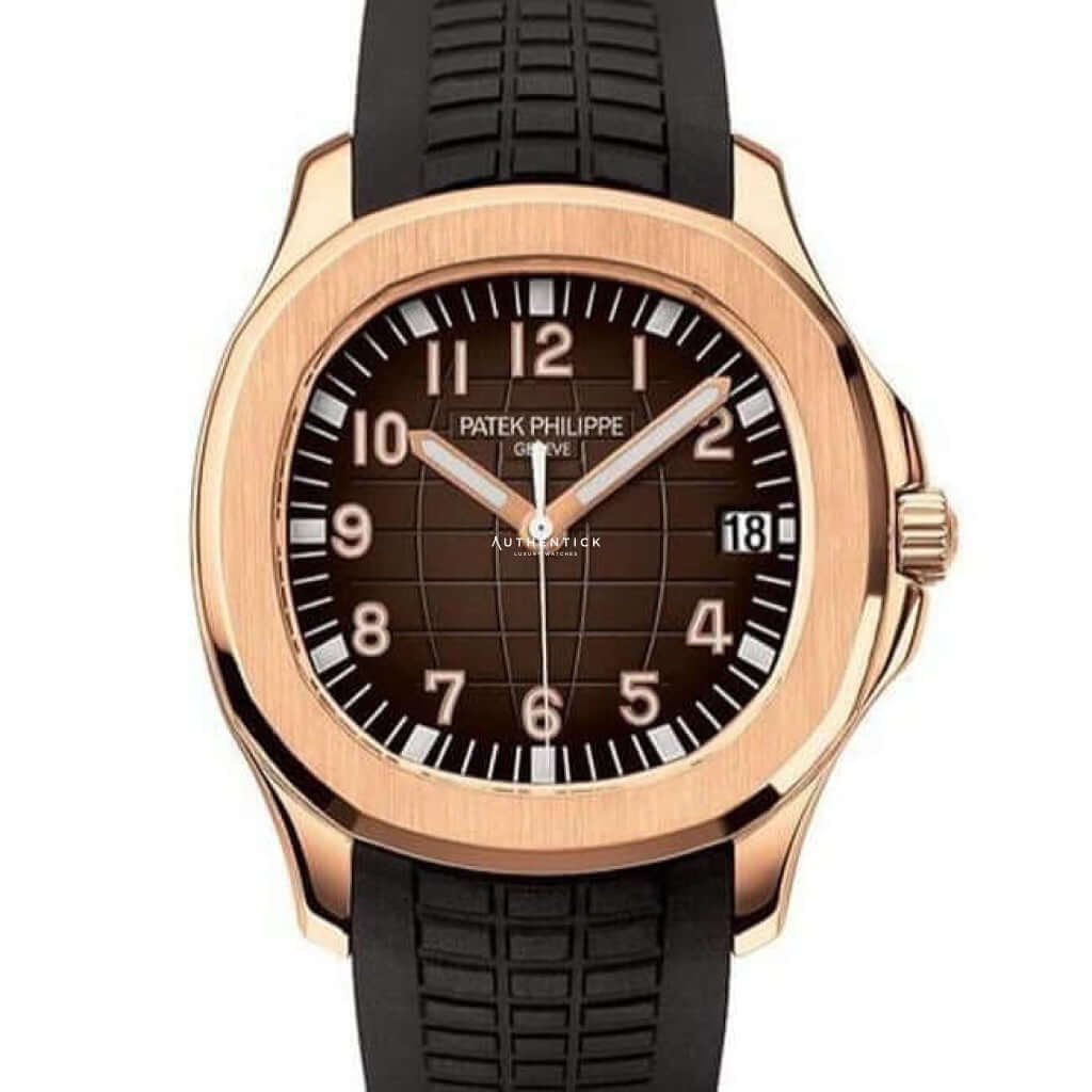 CLASSICAquanaut Rose Gold Black Rubber Brown Dial 5167R-001