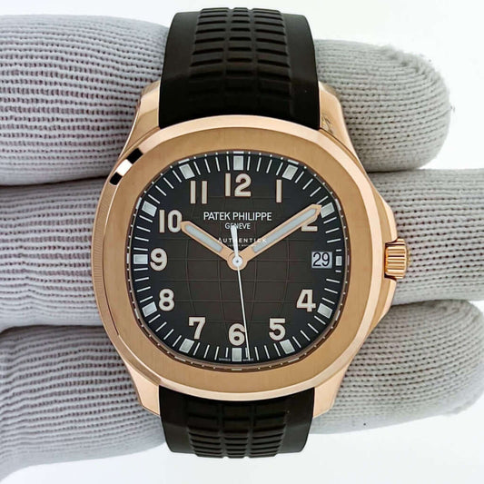 CLASSICAquanaut Rose Gold Black Rubber Brown Dial 5167R-001