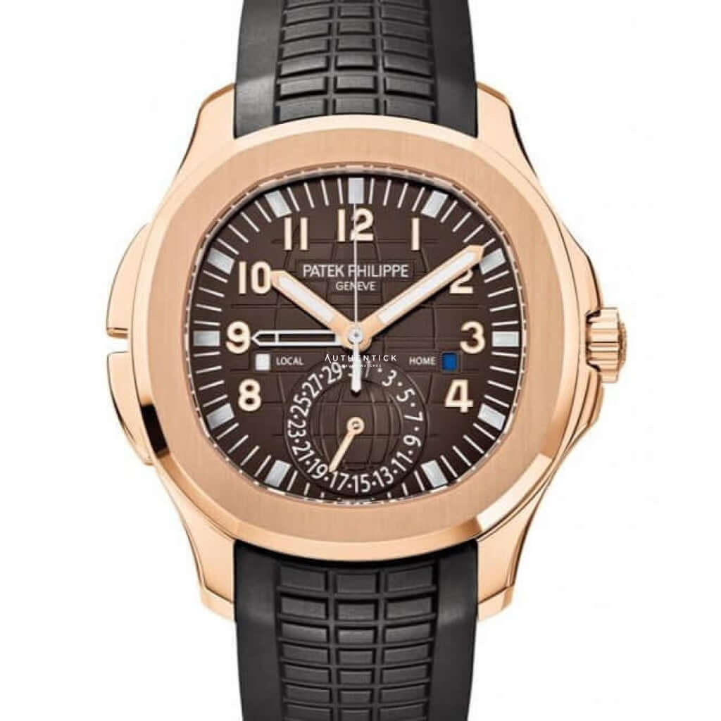 CLASSICAquanaut Travel Time Rose Gold Brown Dial 5164R-001