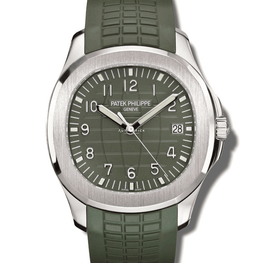 CLASSIC Aquanaut White Gold Green Khaki Dial 5168G-010