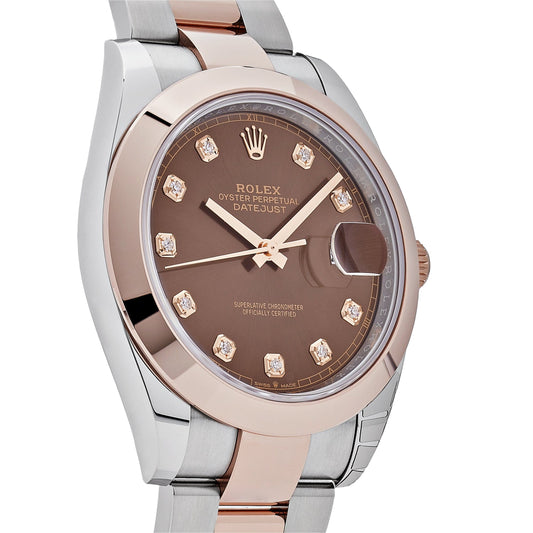 2025 Watch Datejust 126301 Rose Gold Stainless Steel Chocolate Diamond Dial (2023)