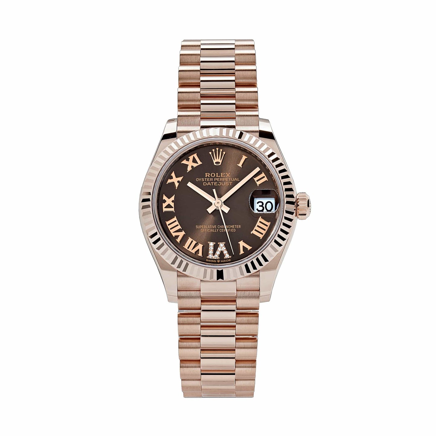 2025 Watch Datejust 278275 Rose Gold Diamond Chocolate Dial President (2022)