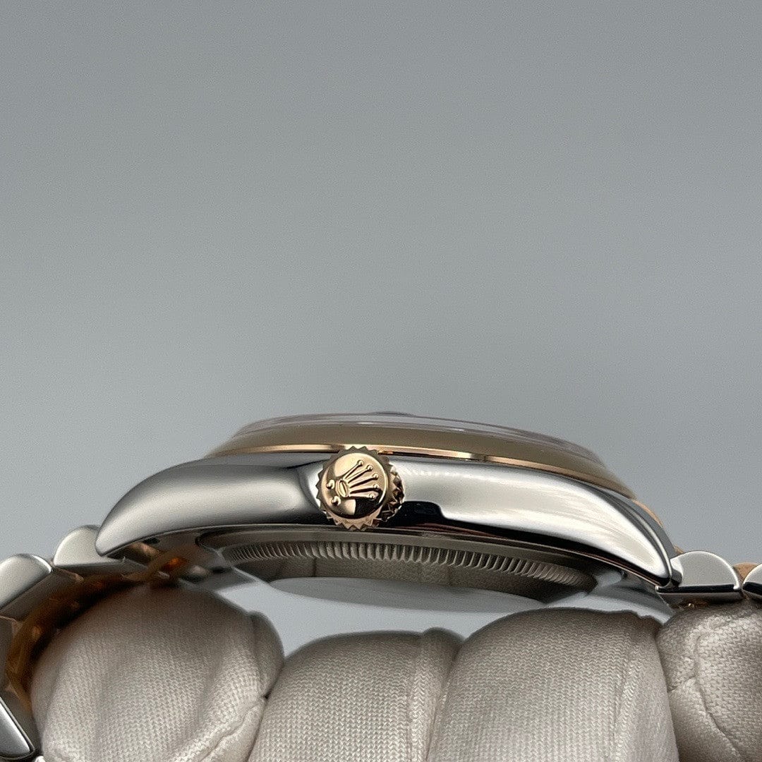 2025 Watch Datejust 116201 Stainless Steel Rose Gold Black Dial