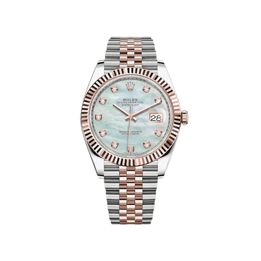 2025 Watch Datejust 126331 Rose Gold Stainless Steel MOP Diamond Dial Jubilee