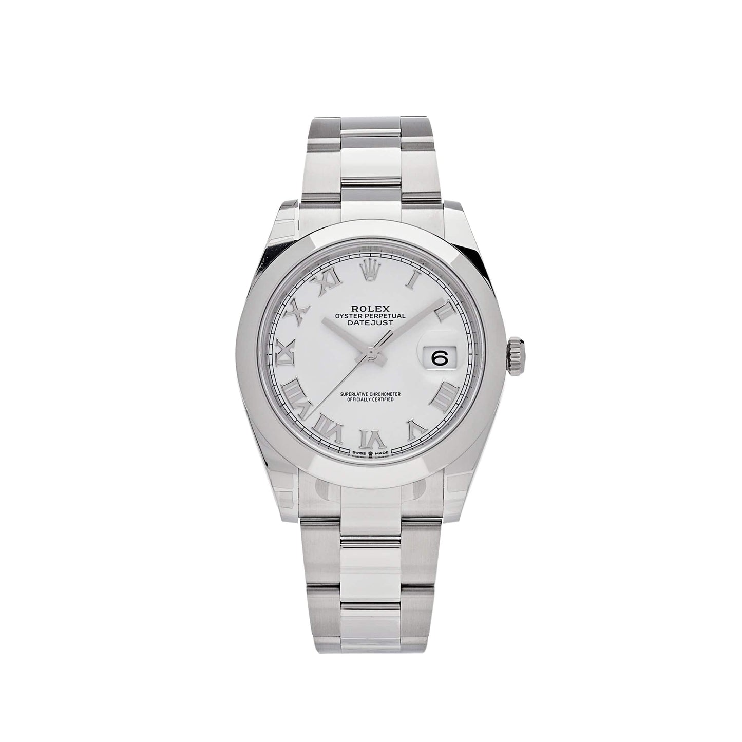 2025 Watch Datejust 126300 Stainless Steel White Roman Dial Oyster