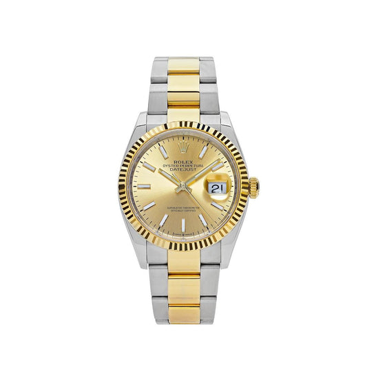 2025 Watch Datejust 126333 Stainless Steel Yellow Gold Champagne Dial
