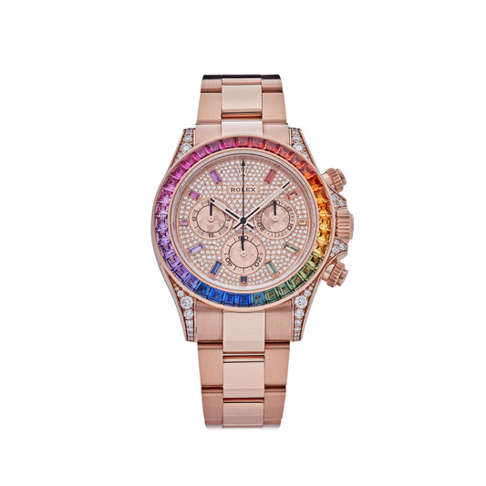 2025 Watch Daytona 116595RBOW 'Rainbow' Rose Gold Pave Diamond Dial Sapphire Bezel (2022)