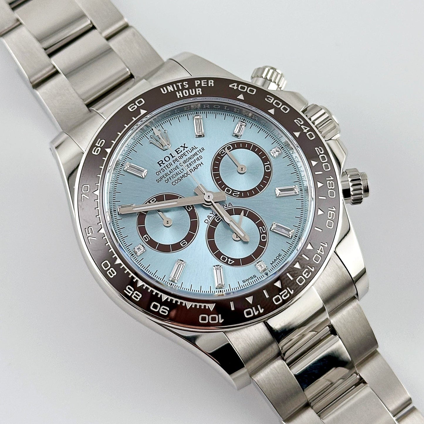 2025 Watch Daytona 126506 Platinum Ice Blue Baguette Dial (2024)