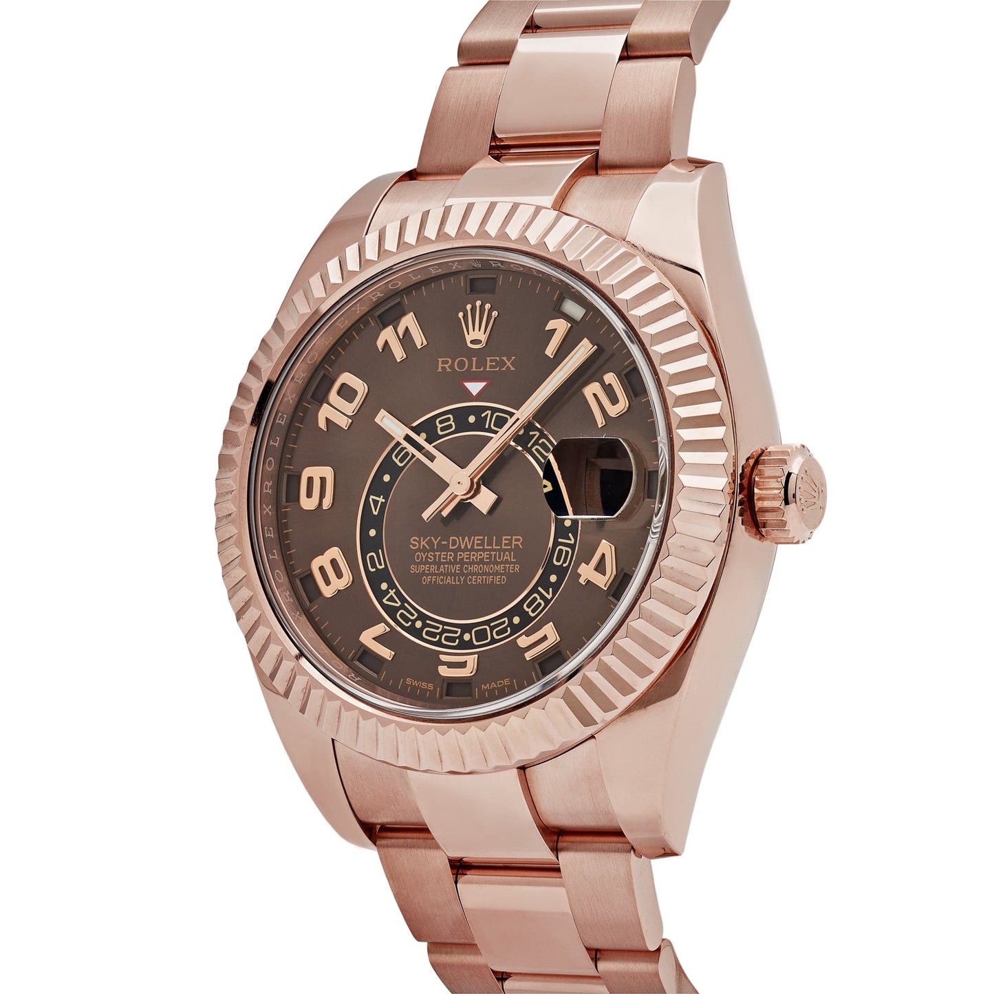 2025 Watch Sky-Dweller 326935 Rose Gold Chocolate Arabic Numeral Dial (2021)