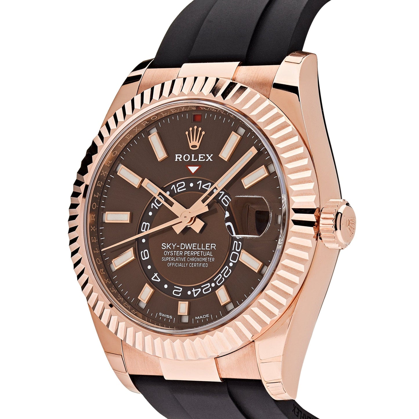 2025 Watch Sky-Dweller 336235 Rose Gold Brown Chocolate Dial Oysterflex