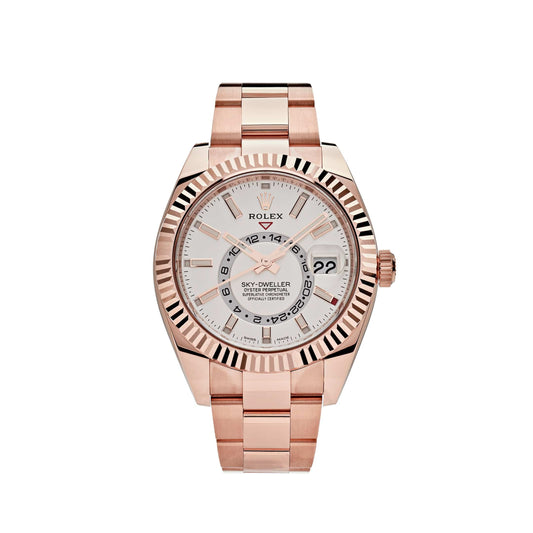 2025 Watch Sky-Dweller 326935 Rose Gold White Dial