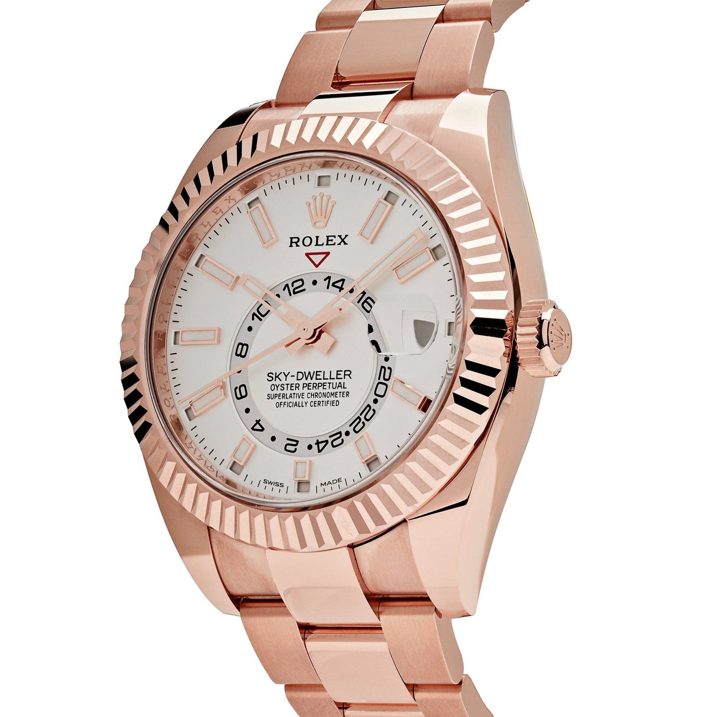 2025 Watch Sky-Dweller 326935 Rose Gold White Dial