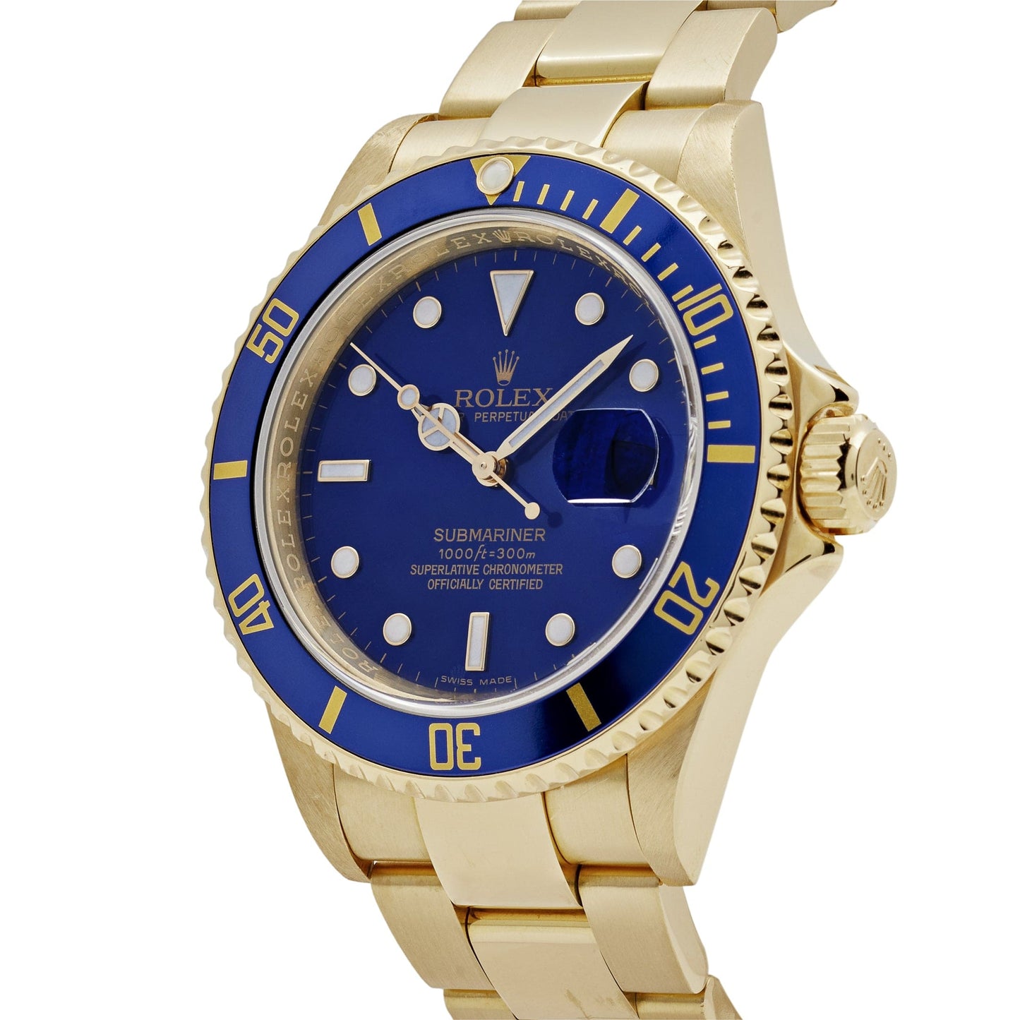 2025 Watch Submariner Date 16618LB Yellow Gold Blue Dial