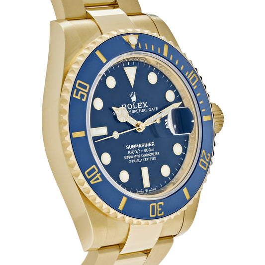 2025 Watch Submariner Date 126618LB Yellow Gold Blue Dial (2023)