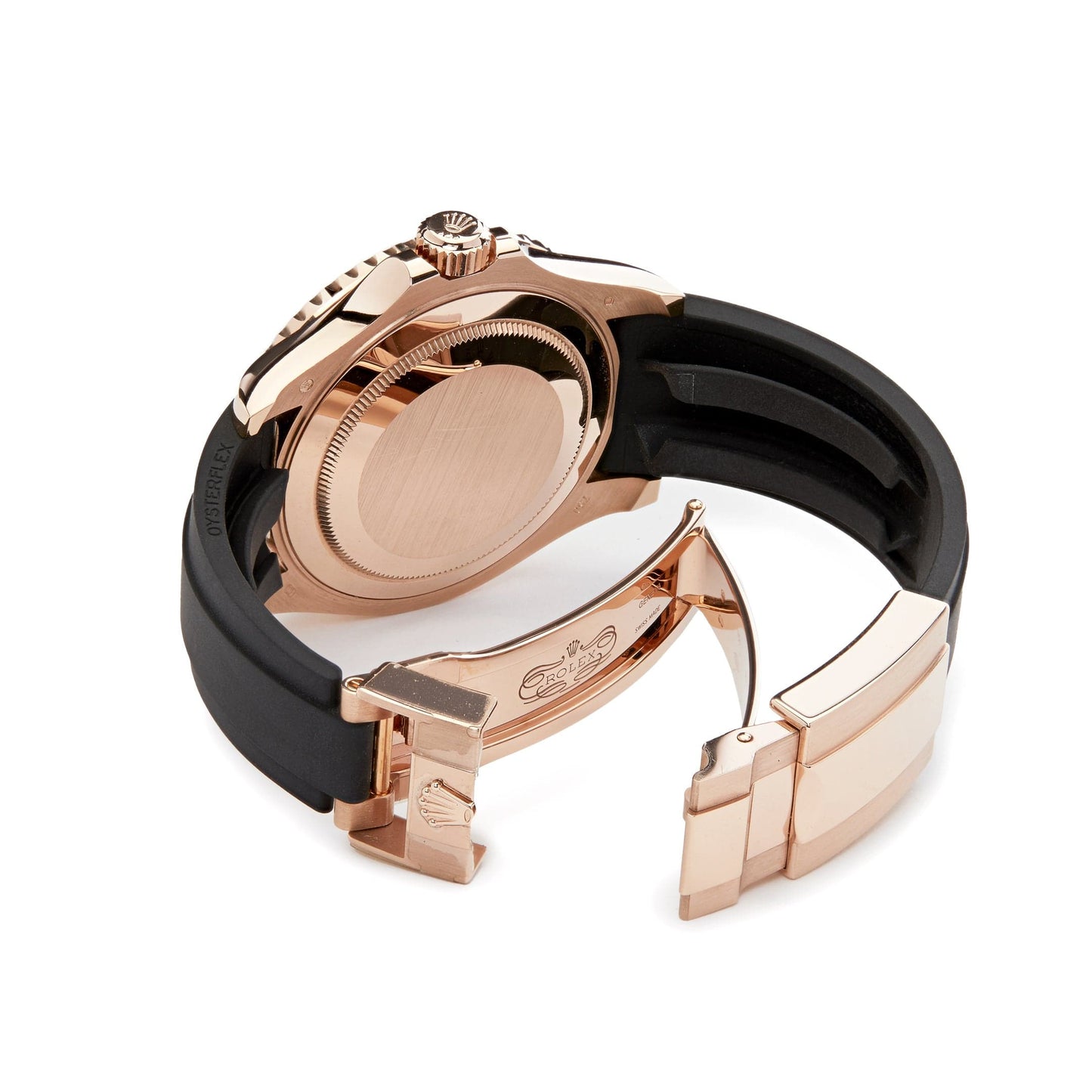 2025 Watch Yacht-Master 116695SATS Rose Gold Black Dial Rainbow Bezel