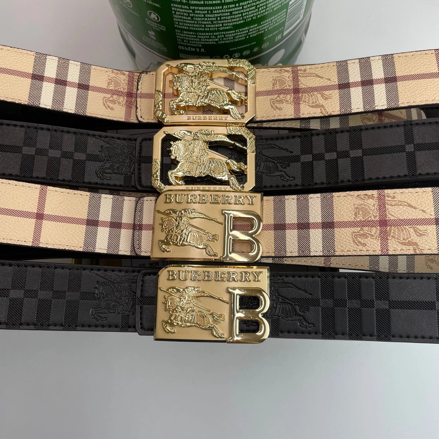 2025 4 Colors  printed letter buckle leather belt