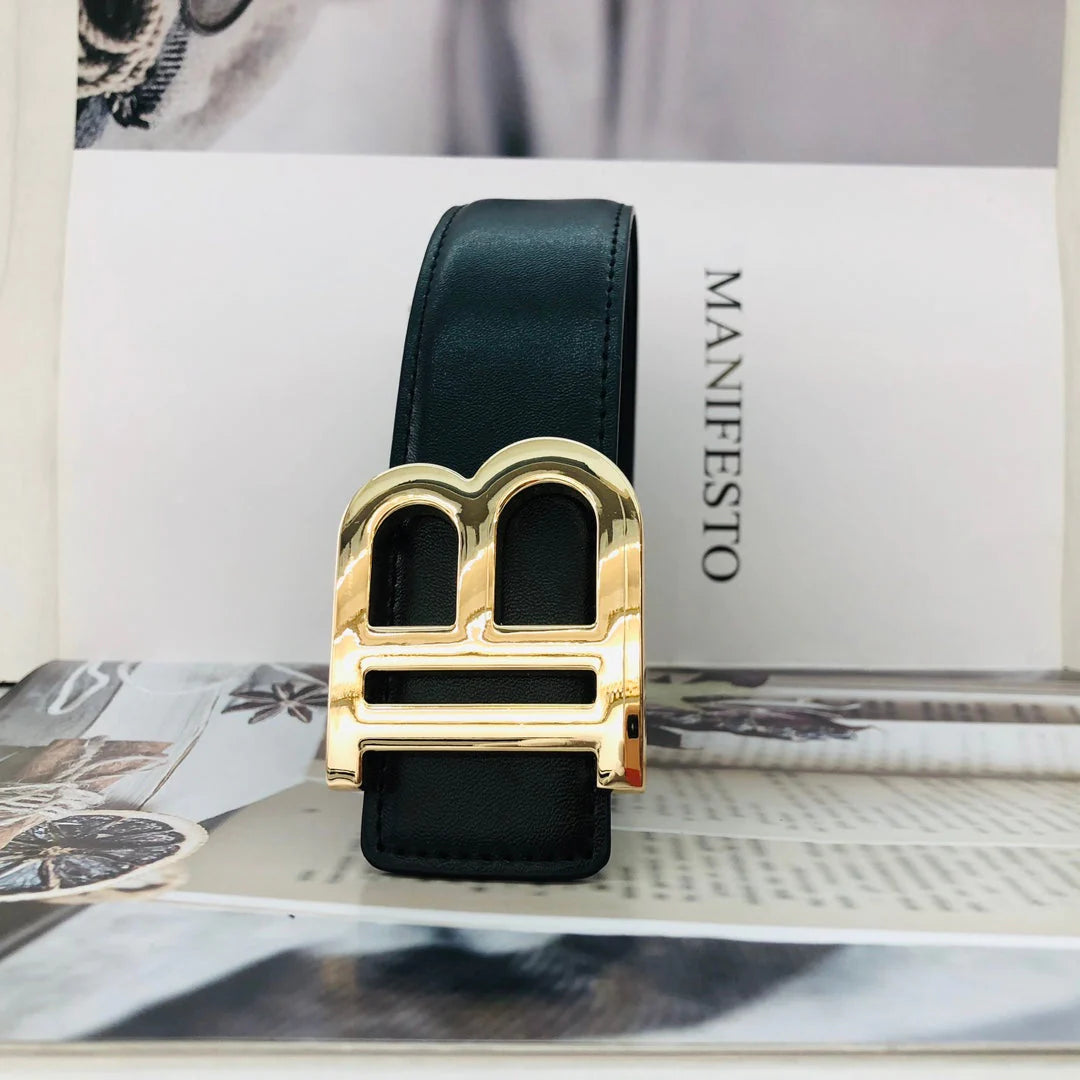 2025 3 Colors Fashion letter leather belt