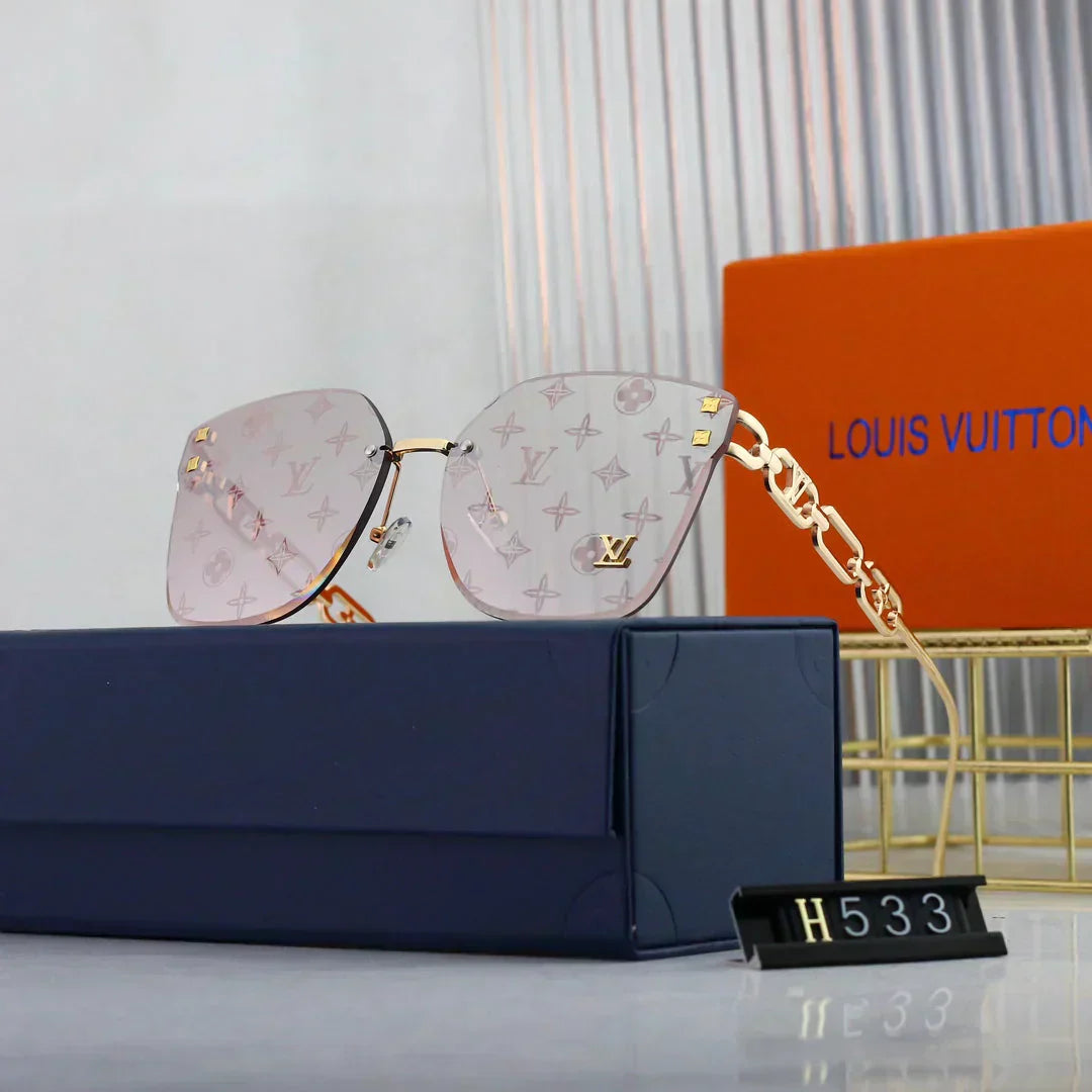 2025 Square frameless retro sunglasses