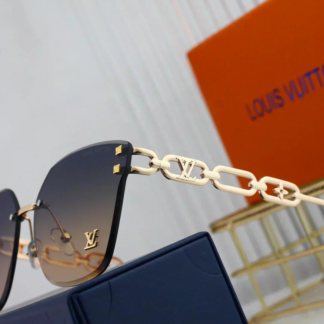 2025 Square frameless retro sunglasses