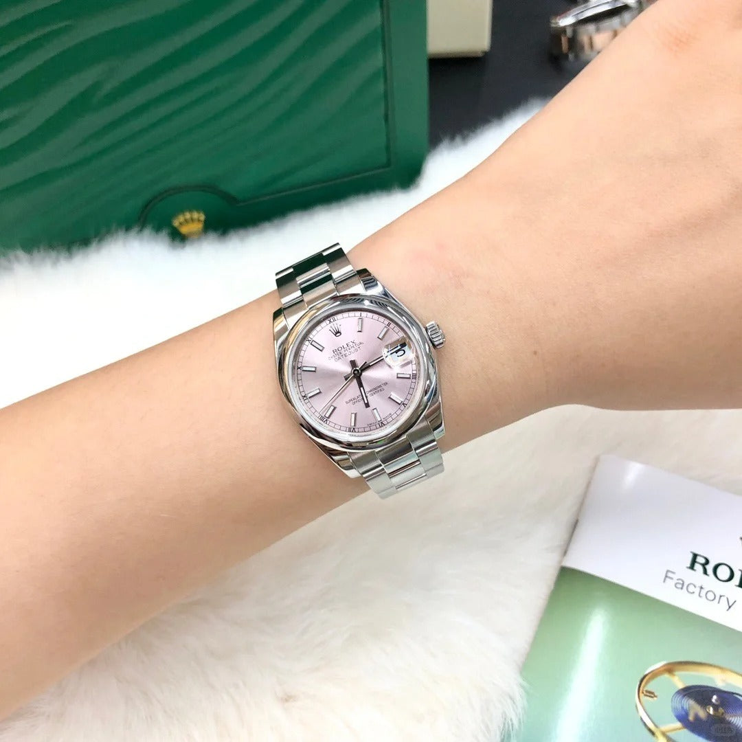 Datejust 31mm Steel Pink Hands Dial Oyster Bracelet 178240