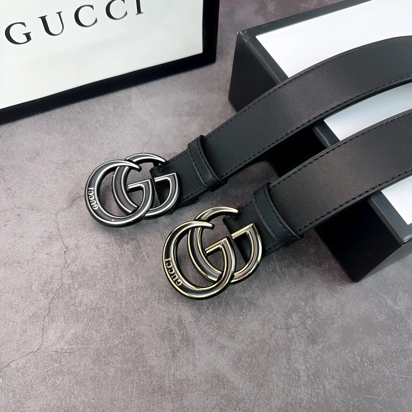 2025 belt 2 Colors printed letter leather belt