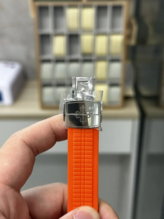 Replica CLASSIC Aquanaut 5968A 001 Chronograph Orange Rubber 42mm