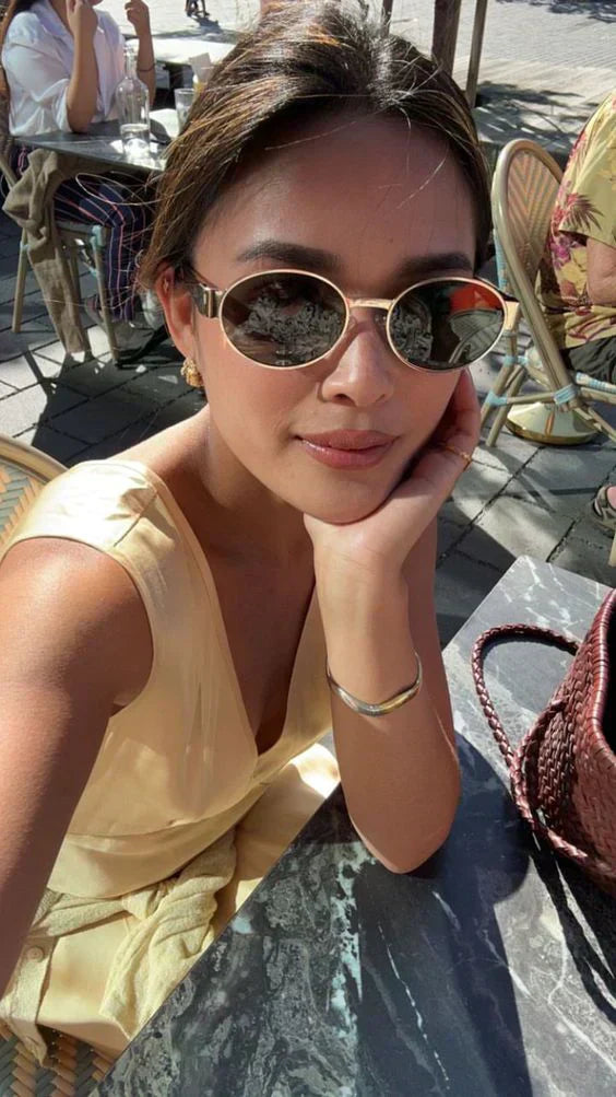 2025 Oval-frametone METAL SUNGLASSES