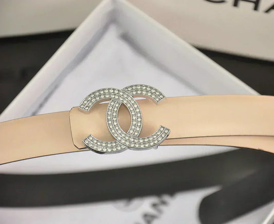 2025 6 color double C pearl rhinestone belt