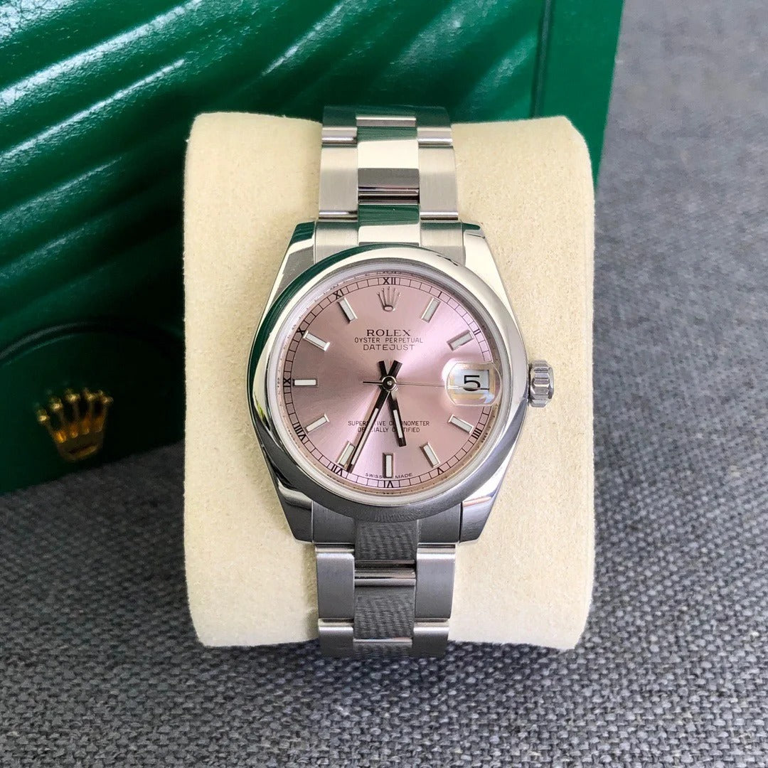Datejust 31mm Steel Pink Hands Dial Oyster Bracelet 178240