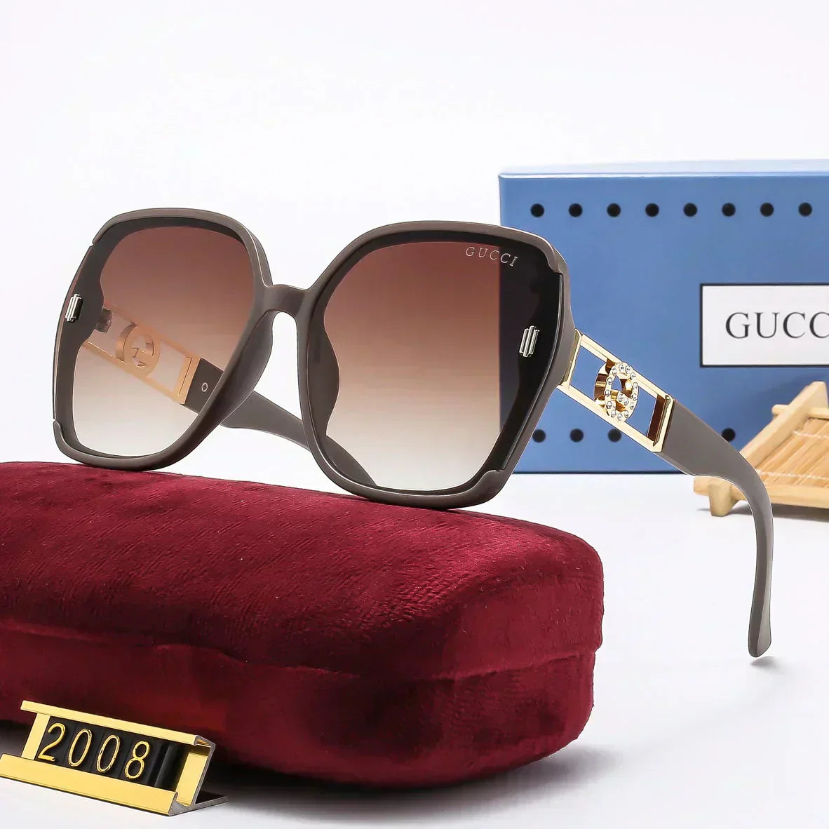 2025 Fashionable square frame UV protection sunglasses