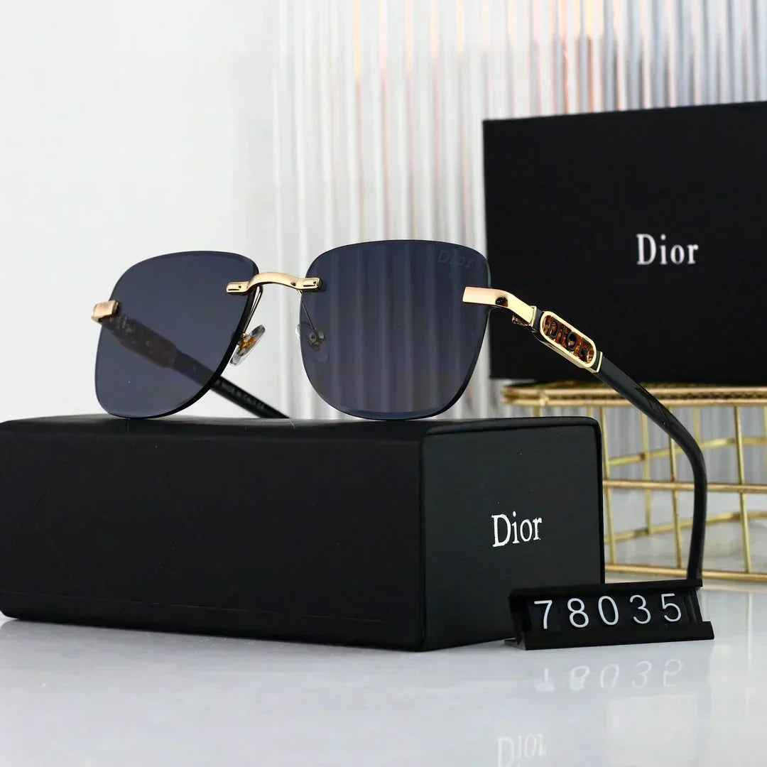 2025 Polygonal rimless cut-edge sunglasses