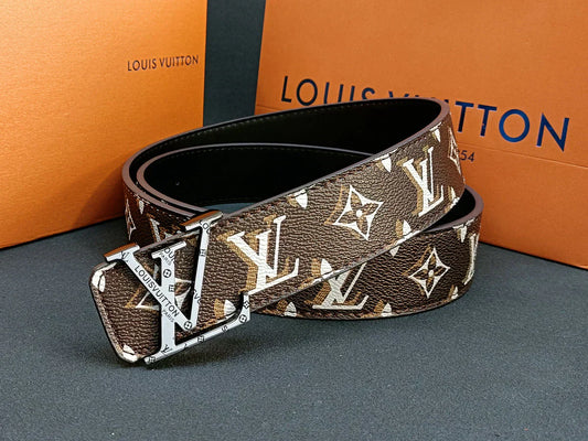 2025 belt 3 Colors four-leaf clover double shadow printed belt