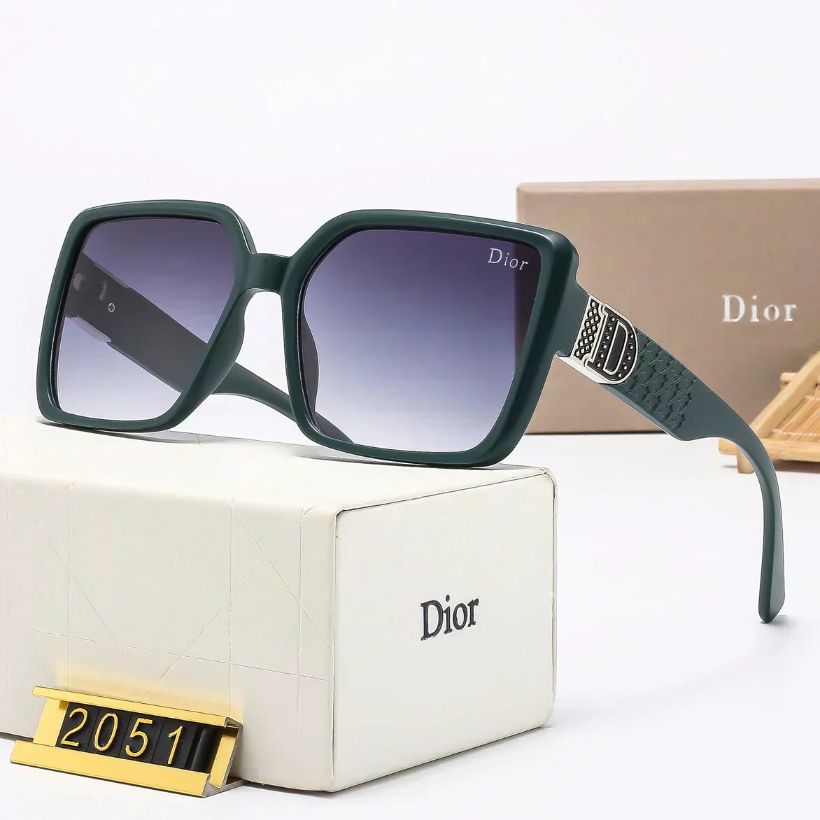 2025 Trendy square frame sun protection sunglasses