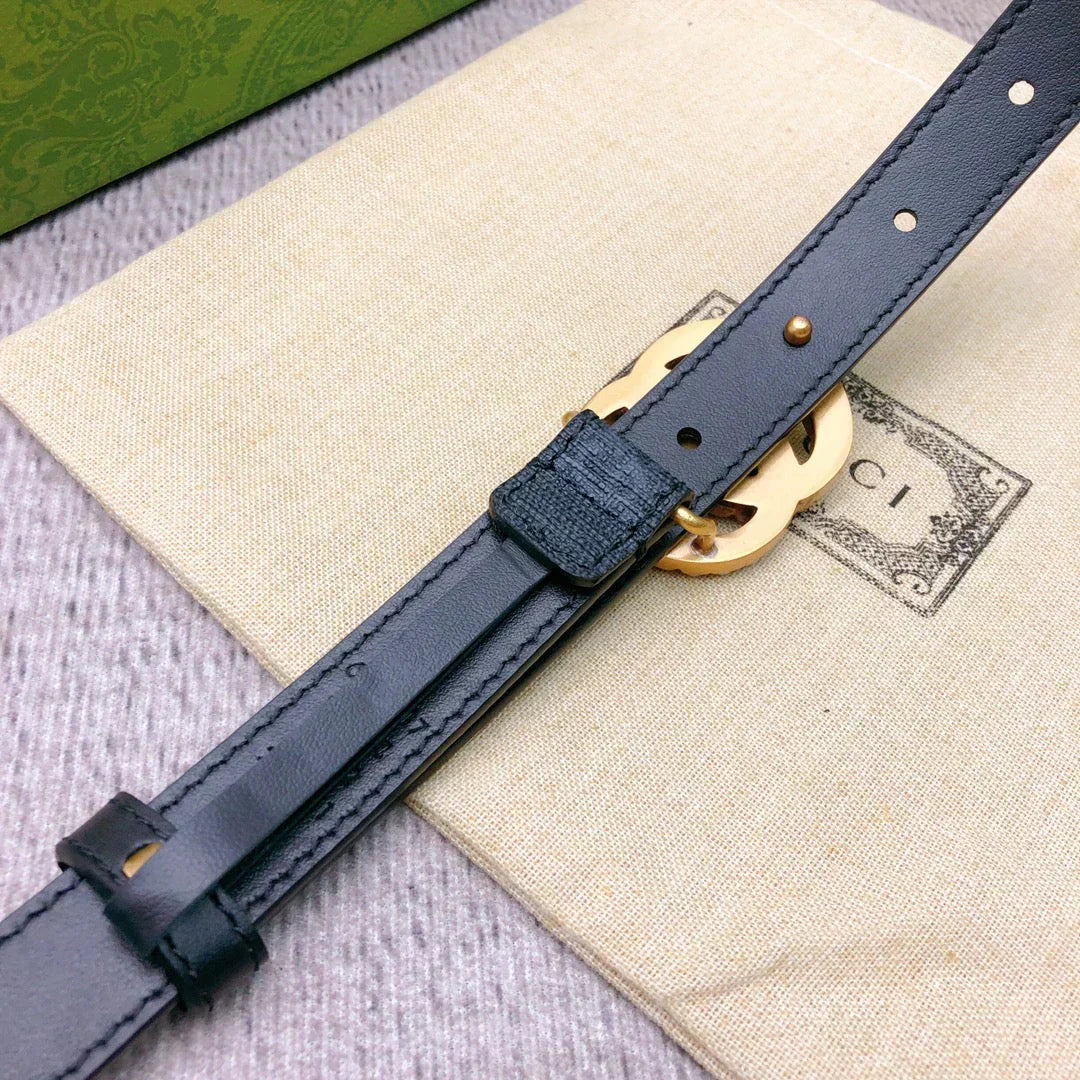 2025 Belt lined with top layer calfskin. With original single pearl buckle head, width 2.0