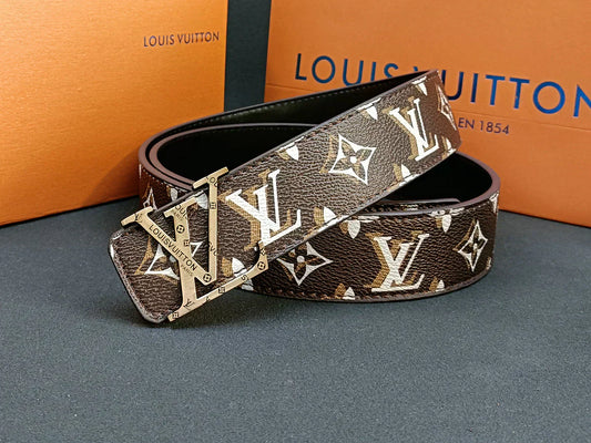 2025 belt 3 Colors four-leaf clover double shadow printed belt