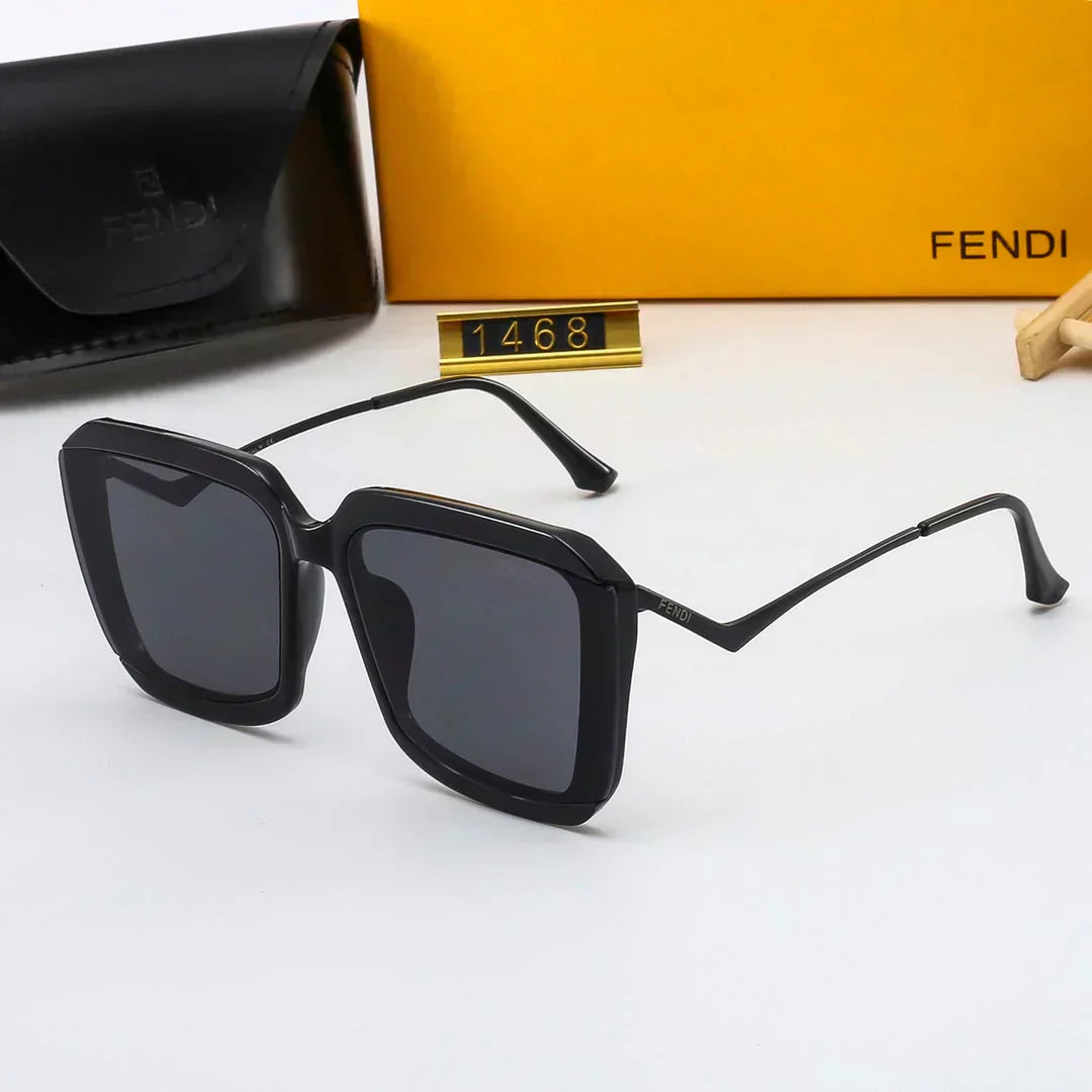 2025 Square frame sunglasses with metal floral decoration