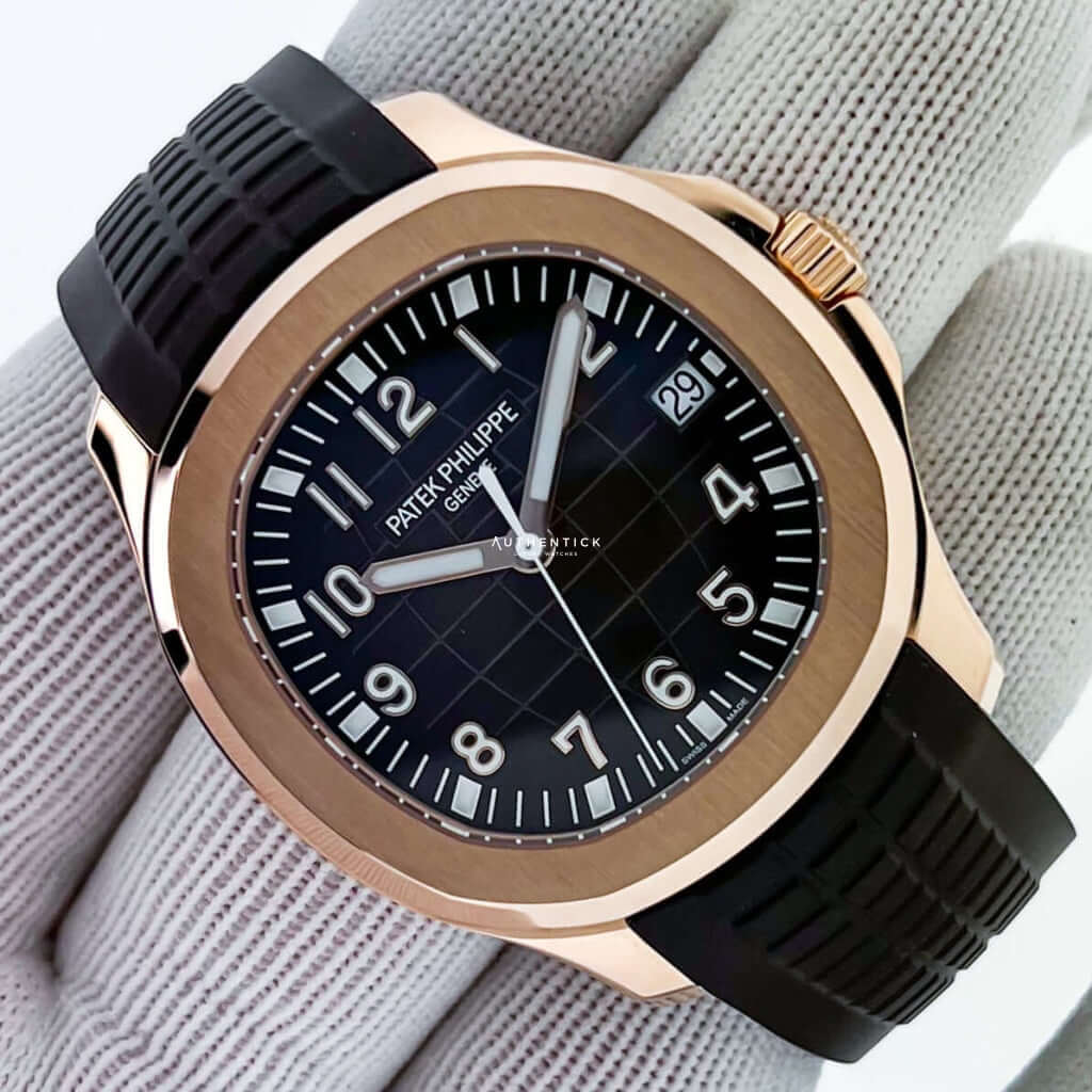 CLASSICAquanaut Rose Gold Black Rubber Brown Dial 5167R-001